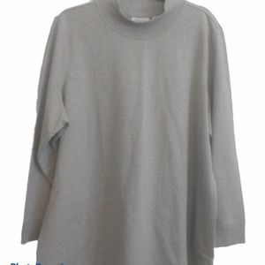 D and Co Active Top Gray Long Sleeve Pockets Tunic